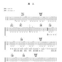 离人吉他谱·《离人》吉他谱