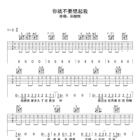 你就不要想起我吉他谱·田馥甄《你就不要想起我》吉他谱C调 ...