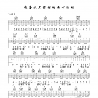 我喜欢上你时的内心活动吉他谱·陈绮贞《我喜欢上你时的内心活动》吉他谱C调 ...