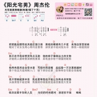 周杰伦《阳光宅男》尤克里里谱及教学视频  喵了个艺