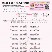 周杰伦《说好不哭》尤克里里谱及教学视频 喵了个艺