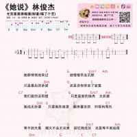 林俊杰《她说》尤克里里谱及弹唱教程视频 喵了个艺