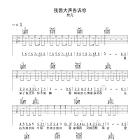 我想大声告诉你吉他谱·樊凡《我想大声告诉你》吉他谱C调