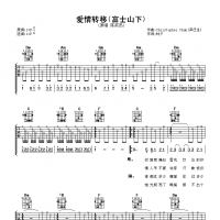 陈奕迅 爱情转移（富士山下）吉他谱F调