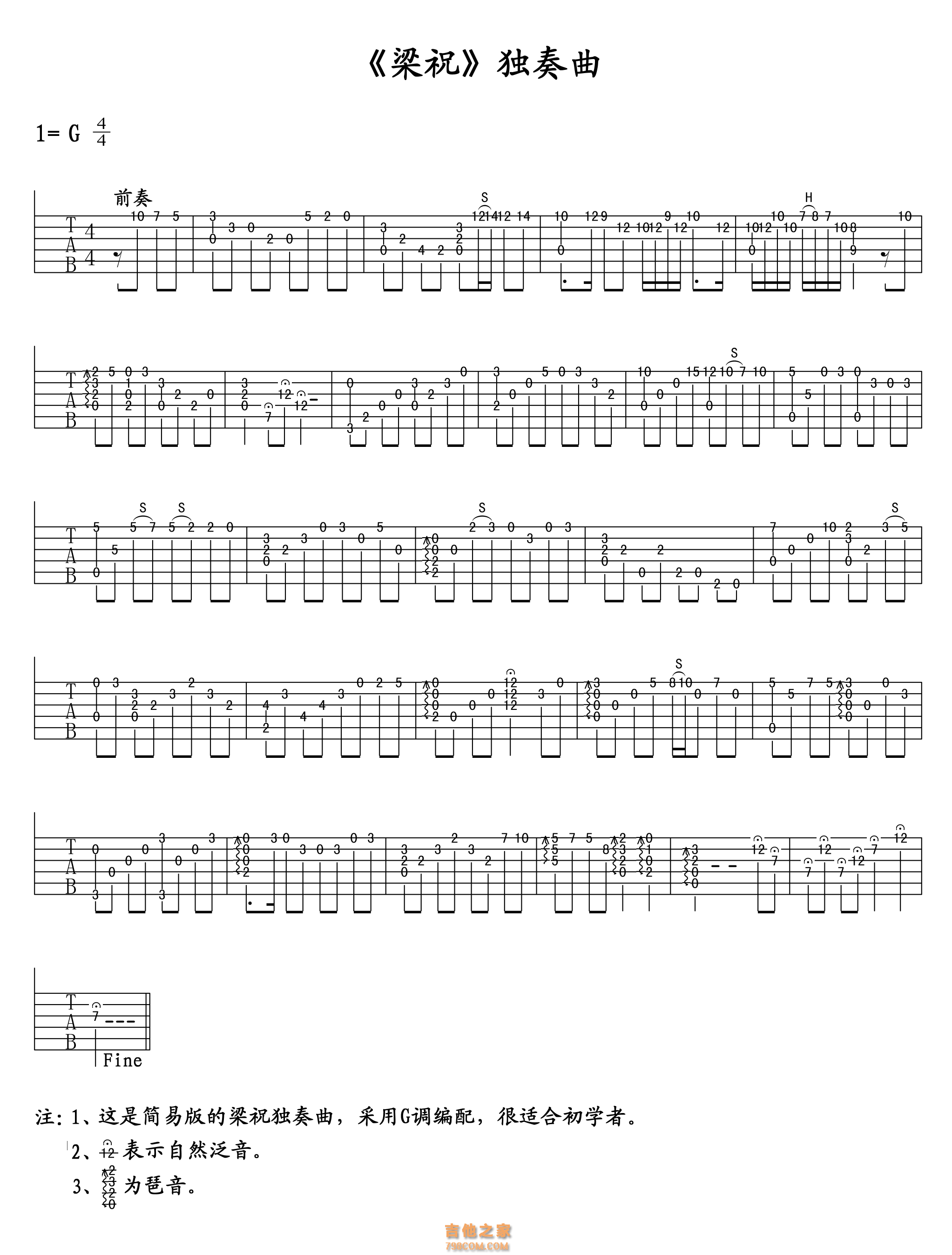 送别吉他谱 朴树 G调民谣简单版指弹谱 附音频-吉他谱中国