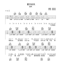 温岚 夏天的风吉他谱G调
