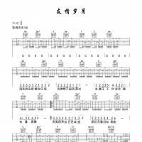 郑伊健 友情岁月吉他谱C调 高清六线谱