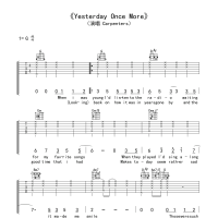 Carpenters 昨日重现吉他谱G调
