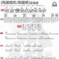风继续吹吉他谱·张国荣《风继续吹》吉他弹唱谱C调[大树音乐屋] ...