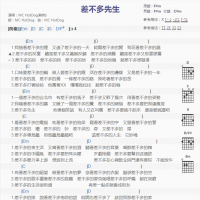 [差不多先生·抖音热曲]MC Hotdog热狗《差不多先生》吉他弹唱谱 ...