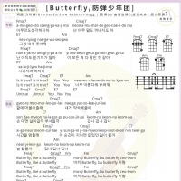 BTS防弹少年团《Butterfly》蝴蝶尤克里里谱+吉他弹唱谱[白熊音乐] ...