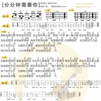 林子祥粤语歌《分分钟需要你》尤克里里弹唱谱及教学视频[白熊音乐] ...