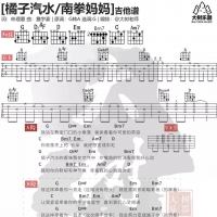 南拳妈妈《橘子汽水》吉他弹唱谱及教学视频[大树音乐屋]