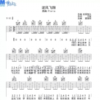Floria《逆风飞翔》吉他谱C调[梦马音乐]