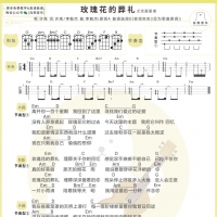 许嵩《玫瑰花的葬礼》尤克里里谱[白熊音乐]