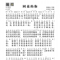 同桌的你简谱