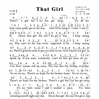 That Girl简谱（含粤语版）