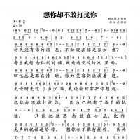 想你却不敢打扰你简谱