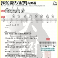 爱的魔法吉他和弦谱C调 金莎[大树音乐屋]