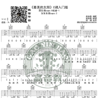 《最美的太阳》吉他谱C调入门版 高音教编配 猴哥吉他教学