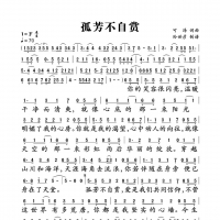 孤芳不自赏简谱