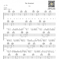 The Greatest吉他谱 Sia【吴先生TAB】