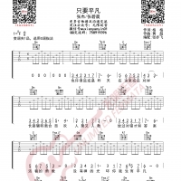 张杰张碧晨 只要平凡 吉他谱 无限延音编配