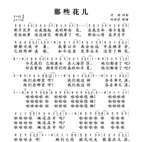 那些花儿简谱 朴树