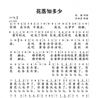 花落知多少简谱 倪健