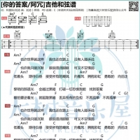 你的答案吉他谱C调及教学视频 阿冗【大树音乐屋】