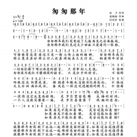 【匆匆那年简谱】王菲《匆匆那年》简谱