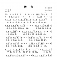 【传奇简谱】王菲《传奇》简谱