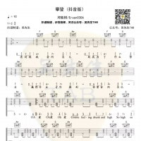 邓紫棋/Ersen0306《攀登》抖音版吉他谱C调【吴先生TAB】