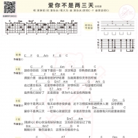 爱你不是两三天吉他和弦谱C调 梁静茹/焦迈奇【白熊音乐】