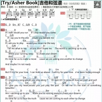 Asher Book《Try》吉他弹唱和弦曲谱【大树音乐屋】