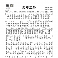 【光年之外简谱】邓紫棋《光年之外》简谱