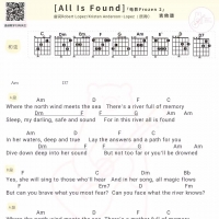 【回忆之河吉他谱】《All Is Found》吉他和弦谱【白熊音乐】