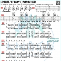 【小精灵吉他谱】TFBOYS《小精灵》吉他和弦谱G调 大树音乐屋