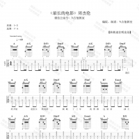 最长的电影吉他谱A调 周杰伦【7t吉他教室】
