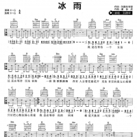 【冰雨吉他谱】刘德华《冰雨》G调吉他谱