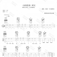 阿冗《你的答案》吉他谱A调【7t吉他教室】
