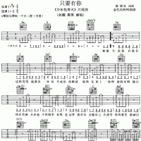 【只要有你吉他谱】那英&孙楠《只要有你》吉他谱