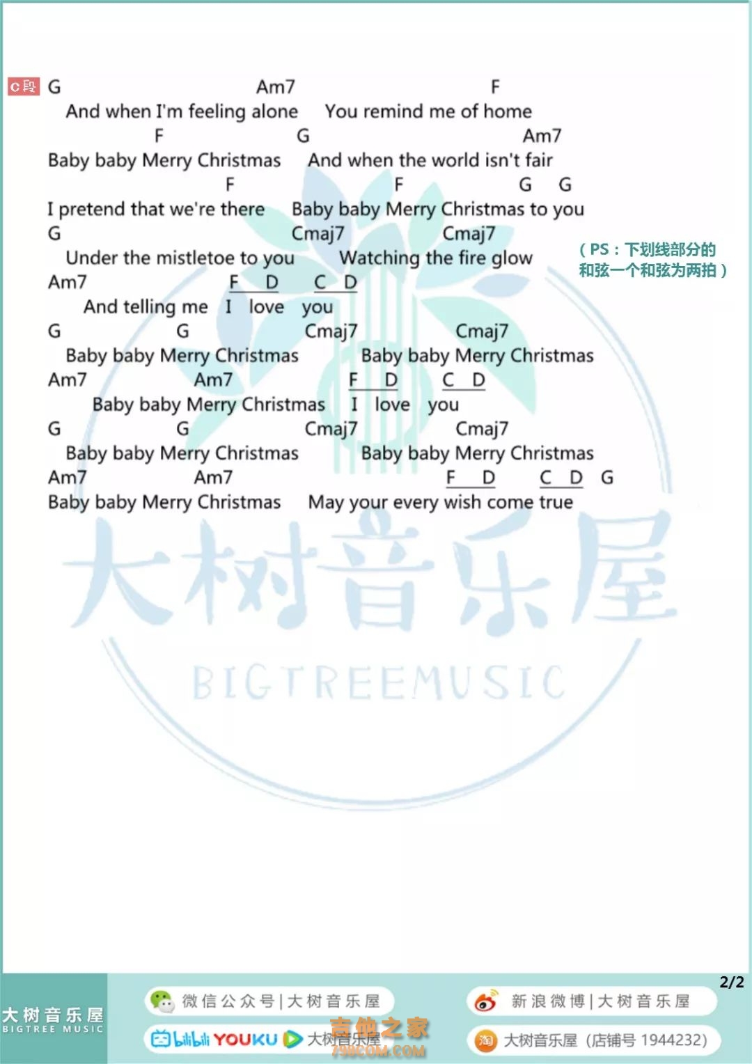 Taylor Swift《Christmas Tree Farm》吉他弹唱曲谱