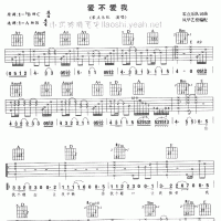 【爱不爱我吉他谱】零点乐队《爱不爱我》吉他谱