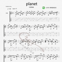 抖音神曲《planet》指弹吉他谱【晓锐指弹】