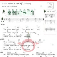 《Santa Claus Is Coming To Town》弹唱版尤克里里谱及教学视频【白熊音乐】 ...
