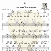 勇气吉他谱·棉子《勇气》吉他谱【吴先生TAB】
