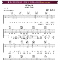 陈绮贞《越洋电话》吉他谱|吉他弹唱谱|高清六线谱