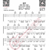 奇然/沈谧仁 撒野 吉他谱 无限延音编配