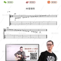 MI型音阶指弹吉他入门曲谱【果木音乐】